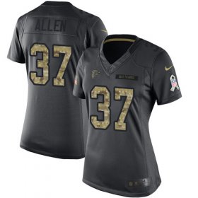Wholesale Cheap Nike Falcons #37 Ricardo Allen Black Women\'s Stitched NFL Limited 2016 Salute to Service Jersey