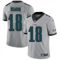 Wholesale Cheap Nike Eagles #18 Jalen Reagor Silver Men's Stitched NFL Limited Inverted Legend Jersey