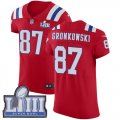 Wholesale Cheap Nike Patriots #87 Rob Gronkowski Red Alternate Super Bowl LIII Bound Men's Stitched NFL Vapor Untouchable Elite Jersey