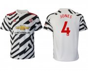 Wholesale Cheap Men 2020-2021 club Manchester United away aaa version 4 white Soccer Jerseys