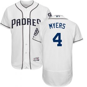 Wholesale Cheap Padres #4 Wil Myers White Flexbase Authentic Collection Stitched MLB Jersey
