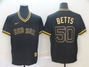 Wholesale Cheap Men Boston Red Sox 50 Betts Black gold Game Nike 2022 MLB Jersey
