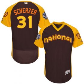 Wholesale Cheap Nationals #31 Max Scherzer Brown Flexbase Authentic Collection 2016 All-Star National League Stitched MLB Jersey