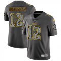 Wholesale Cheap Nike Steelers #12 Terry Bradshaw Gray Static Men's Stitched NFL Vapor Untouchable Limited Jersey