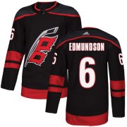 Wholesale Cheap Adidas Hurricanes #6 Joel Edmundson Black Alternate Authentic Stitched NHL Jersey