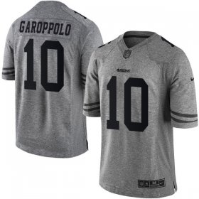 Wholesale Cheap Nike 49ers #10 Jimmy Garoppolo Gray Men\'s Stitched NFL Limited Gridiron Gray Jersey