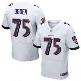 Wholesale Cheap Nike Ravens #75 Jonathan Ogden White Men\'s Stitched NFL New Elite Jersey