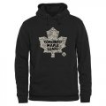 Wholesale Cheap Men's Toronto Maple Leafs Black Rink Warrior Pullover Hoodie