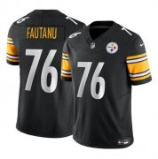 Cheap Men's Pittsburgh Steelers #76 Troy Fautanu Black 2024 Draft F.U.S.E. Vapor Untouchable Limited Football Stitched Jersey