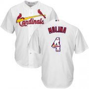 Wholesale Cheap Cardinals #4 Yadier Molina White Team Logo Fashion Stitched MLB Jersey