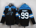 Wholesale Cheap Nike Panthers #99 Kawann Short Black Player Pullover NFL Hoodie
