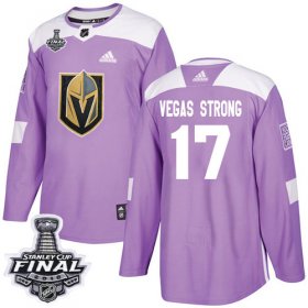 Wholesale Cheap Adidas Golden Knights #17 Vegas Strong Purple Authentic Fights Cancer 2018 Stanley Cup Final Stitched NHL Jersey