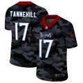 Cheap Tennessee Titans #17 Ryan Tannehill Men's Nike 2020 Black CAMO Vapor Untouchable Limited Stitched NFL Jersey