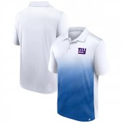Wholesale Men's New York Giants White Royal Iconic Parameter Sublimated Polo