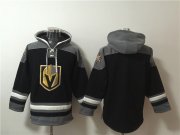 Wholesale Cheap Men's Vegas Golden Knights Blank Black Ageless Must-Have Lace-Up Pullover Hoodie