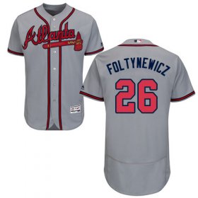 Wholesale Cheap Braves #26 Mike Foltynewicz Grey Flexbase Authentic Collection Stitched MLB Jersey