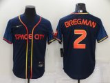 Wholesale Cheap Men's Houston Astros #2 Alex Bregman 2022 Navy City Connect Cool Base Stitched Jersey