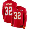 Wholesale Cheap Nike Chiefs #32 Tyrann Mathieu Red Team Color Men's Stitched NFL Limited Therma Long Sleeve Jersey