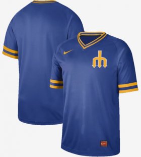 Wholesale Cheap Nike Mariners Blank Royal Authentic Cooperstown Collection Stitched MLB Jersey