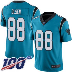 Wholesale Cheap Nike Panthers #88 Greg Olsen Blue Men\'s Stitched NFL Limited Rush 100th Season Jersey