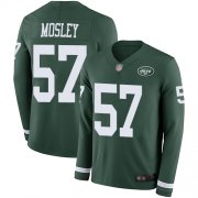 Wholesale Cheap Nike Jets #57 C.J. Mosley Green Team Color Men's Stitched NFL Limited Therma Long Sleeve Jersey