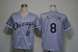 Wholesale Cheap White Sox #8 Bo Jackson Grey Stitched MLB Jersey
