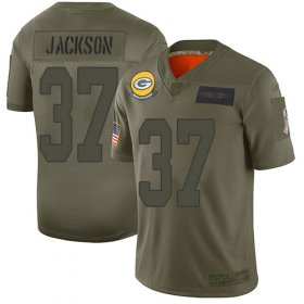 Wholesale Cheap Nike Packers #37 Josh Jackson Camo Youth Stitched NFL Limited 2019 Salute to Service Jersey