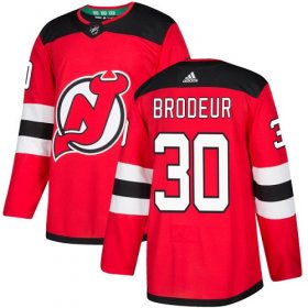 Wholesale Cheap Adidas Devils #30 Martin Brodeur Red Home Authentic Stitched NHL Jersey