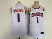 Wholesale Cheap Men Phoenix Suns 1 Booker White Game Nike 2021 NBA Jersey