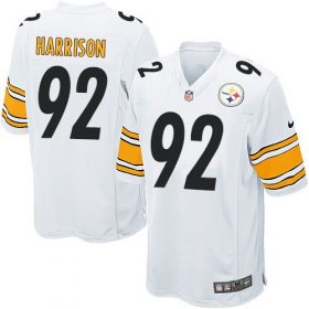 Wholesale Cheap Nike Steelers #92 James Harrison White Youth Stitched NFL Elite Jersey