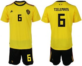 Wholesale Cheap Belgium #6 Tielemans Away Soccer Country Jersey