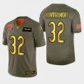 Wholesale Cheap Chicago Bears #32 David Montgomery Men's Nike Olive Gold 2019 Salute to Service Limited NFL 100 Jersey