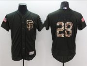 Wholesale Cheap Giants #28 Buster Posey Green Flexbase Authentic Collection Salute to Service Stitched MLB Jersey