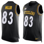 Wholesale Cheap Nike Steelers #83 Heath Miller Black Team Color Men's Stitched NFL Limited Tank Top Jersey