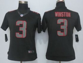 Wholesale Cheap Nike Buccaneers #3 Jameis Winston Black Impact Women\'s Stitched NFL Limited Jersey