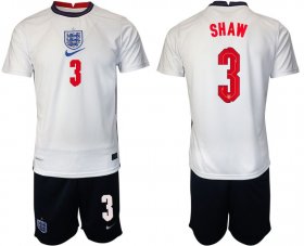 Wholesale Cheap Men 2020-2021 European Cup England home white 3 Nike Soccer Jersey