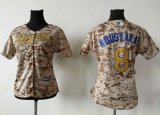 Wholesale Cheap Royals #8 Mike Moustakas Camo Women's Fashion Stitched MLB Jersey