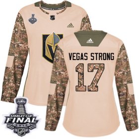 Wholesale Cheap Adidas Golden Knights #17 Vegas Strong Camo Authentic 2017 Veterans Day 2018 Stanley Cup Final Women\'s Stitched NHL Jersey