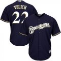 Wholesale Cheap Brewers #22 Christian Yelich Navy Blue New Cool Base Stitched MLB Jersey
