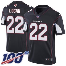 Wholesale Cheap Nike Cardinals #22 T.J. Logan Black Alternate Men\'s Stitched NFL 100th Season Vapor Limited Jersey