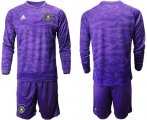 Wholesale Cheap Germany Blank Purple Goalkeeper Long Sleeves Soccer Country Jersey