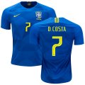 Wholesale Cheap Brazil #7 D.Costa Away Kid Soccer Country Jersey