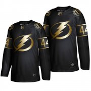 Wholesale Cheap Adidas Lightning #44 Jan Rutta Men's 2019 Black Golden Edition Authentic Stitched NHL Jersey