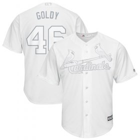 Wholesale Cheap Cardinals #46 Paul Goldschmidt White \"Goldy\" Players Weekend Cool Base Stitched MLB Jersey