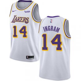 Wholesale Cheap Nike Los Angeles Lakers #14 Brandon Ingram White NBA Swingman Association Edition Jersey