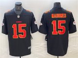 Cheap Men's Kansas City Chiefs #15 Patrick Mahomes Black Vapor Untouchable Limited Football Stitched Jersey