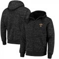 Wholesale Cheap Men's New Orleans Saints G-III Sports by Carl Banks Heathered Black Discovery Sherpa Full-Zip Jacket