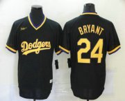 Wholesale Cheap Men's Los Angeles Dodgers #24 Kobe Bryant Black Stitched Pullover Throwback Nike Jersey