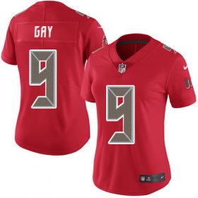 Wholesale Cheap Nike Buccaneers #9 Matt Gay Red Women\'s Stitched NFL Limited Rush Jersey