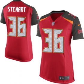 Wholesale Cheap Nike Buccaneers #36 M.J. Stewart Red Team Color Women\'s Stitched NFL New Elite Jersey